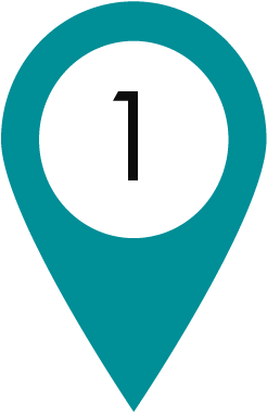 Number 1 in location icon