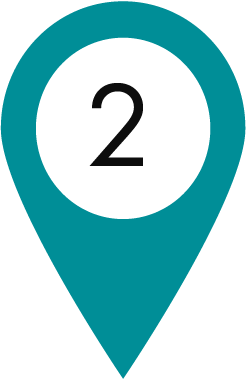 Number 2 in location icon